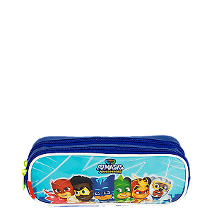 Estojo Escolar Sestini 2 Comp PJ Masks M Power Heroes Azul