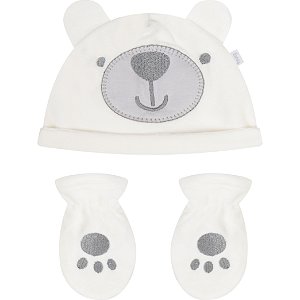 Kit Touca E Luva Hug Fleece Luxo Off White