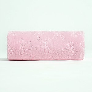 Cobertor Hug Fleece Abraço de Urso Rosa