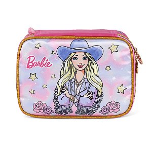 Estojo Box 100 Pens Luxcel Barbie Boiadeira Roxo