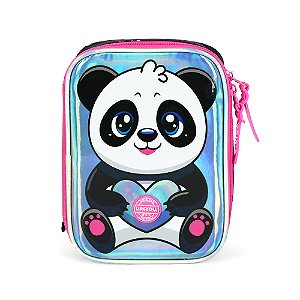 Estojo Box 100 Pens Up4You Luxcel Panda Pink Preto