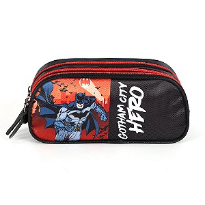 Estojo Escolar Luxcel Batman Gotham City Vermelho