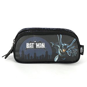 Estojo Escolar Luxcel Batman Gotham City Preto