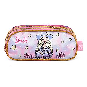 Estojo Escolar Luxcel Barbie Boiadeira Roxo