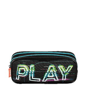 Estojo Escolar Sestini 2 Comp X Start Colorido Preto