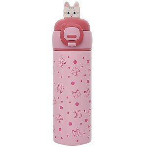 Garrafa Inox Pacific 400ML Kouii Filhotiis Gato Mia Rosa