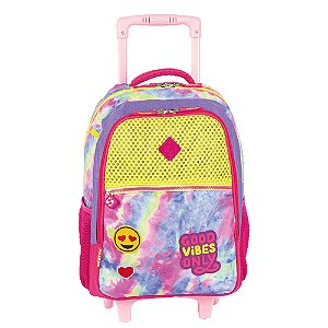 Mochila de Rodinhas Sestini Sem Alça X Good Vibes Colorido