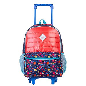 Mochila de Rodinhas Sestini Sem Alça Plus Coral Colorido