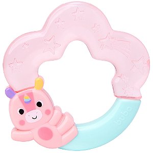 Mordedor Com Água Buba Zoo Unicórnio Rosa