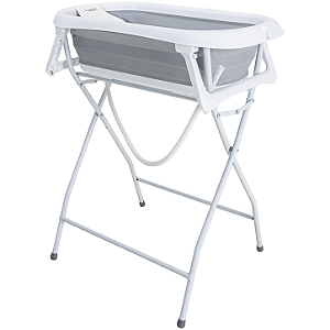 Banheira de Bebê Kiddo Flex Plus Com Suporte Cinza