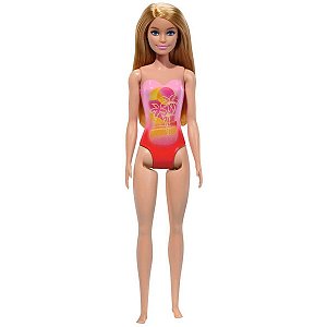 Boneca Barbie Mattel Fashion Praia Básica Colorida