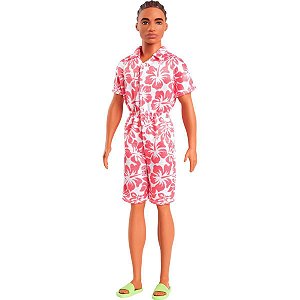 Boneco Ken Mattel Fashionista Roupa Floral Vermelho