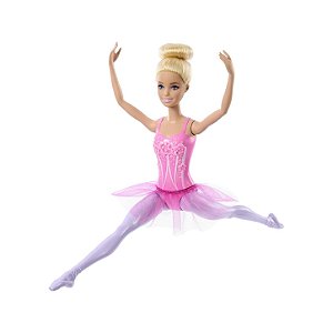 Boneca Barbie Mattel Profissões Bailarina Loira Roupa Rosa