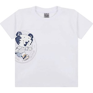 Camiseta Manga Curta Tigor T Tigre New Fun Baby Branco