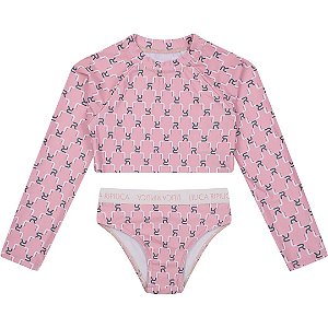 Biquíni Lilica Ripilica Conjunto Cropped Rosa