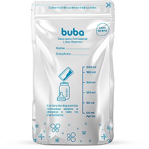 Saco Buba Para Armazenar Leite Materno 25un Branco