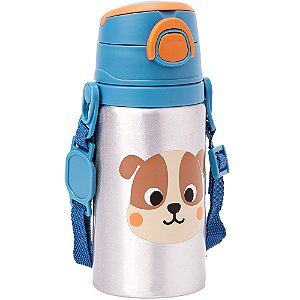 Garrafa de Alumínio Buba Zoo Cachorro Azul
