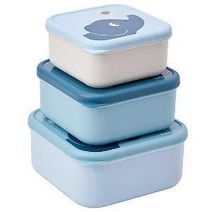 Kit Com 3 Potes Buba Cloudy Azul