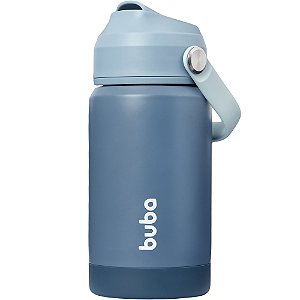 Copo Térmico Buba Parede Dupla Com Canudo Ocean Azul