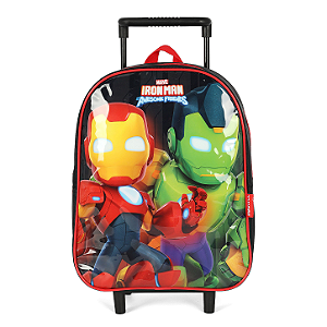 Mochila Rodinhas Sem Alça Luxcel Petit Avengers Preto
