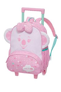 Mochila de Rodinhas Lilica Ripilica Com Alça Happy Sky Rosa