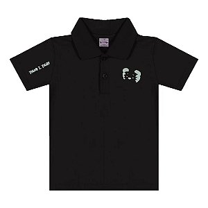 Camiseta Gola Polo Tigor T Tigre Grid Preto