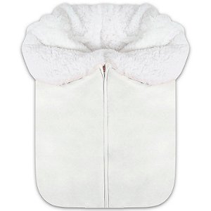 Porta Bebê Hug Forrado Com Lã de Carneirinho Off White