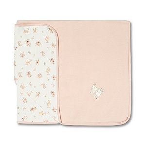 Manta de Suedine Hug Chá da Tarde Rosa Pêssego