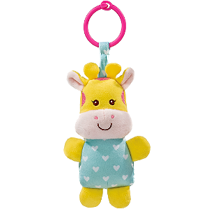 Pelúcia de Atividades Girafinha Animal Fun Buba Amarelo