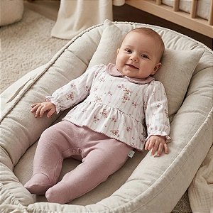 Macacão Longo Hug Gola Quarto de Sofia Rosa