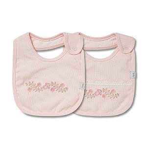 Kit Com 2 Babadores Hug Sublime Rosa Magia