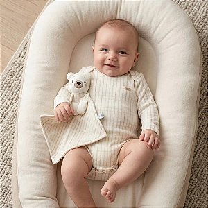 Body e Naninha Kit Presente Hug Sonhos No Campo Off White