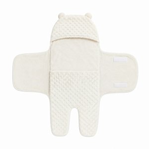 Porta Bebê Hug Saco de Dormir Ursinho Off White