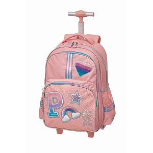 Mochila de Rodinhas Pacific Com Alça Pack Me Emily Rosa