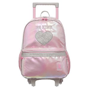 Mochila de Rodinhas Pacific Com Alça Pack Me Lovely Rosa