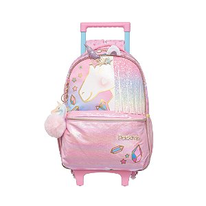 Mochila de Rodinhas Pacific Com Alça Pack Me Fantasy Rosa