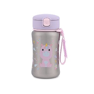 Garrafa de Aço Skip Hop Térmica Besties Unicórnio Rosa