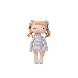 Boneca Metoo Angela Mari 33cm Floral Azul