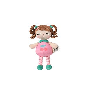 Boneca Metoo Mini Com Caixa Angela Fruta Cerejinha 20cm Rosa