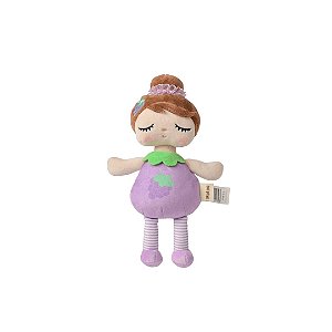 Boneca Metoo Mini Com Caixa Angela Frutas Uvinha 20cm Lilás