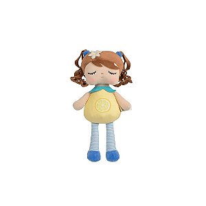 Boneca Metoo Com Caixa Angela Frutas 33cm Limãozinho Amarelo