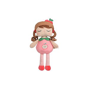 Boneca Metoo Com Caixa Angela Frutas 33cm Maçazinha Rosa
