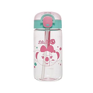 Garrafa Com Canudo Lilica Ripilica 460ML Happy Sky Rosa