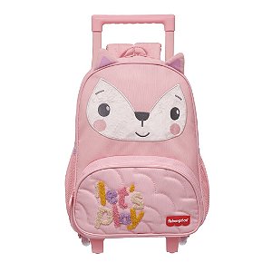 Mochila de Rodinha Pacific Fisher Price Fun Time Raposa Rosa