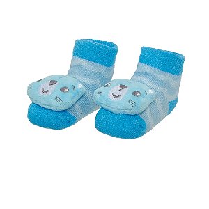 Meia 3D RN Pacific Fisher Price Play Time Urso Azul