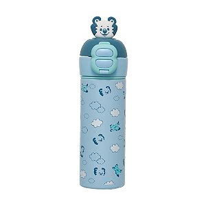 Garrafa Inox Pacific 400ML Tigor T Tigre Happy Pilot Azul