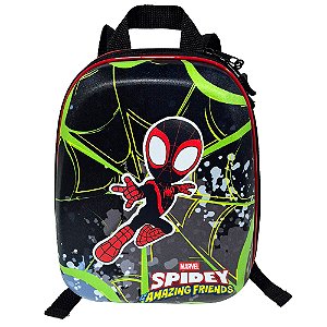 Mochila Pequena Maxtoy Spidey Miles Preto