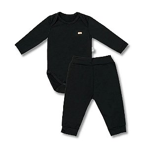 Conjunto Térmico Hug Body Longo e Calça Preto