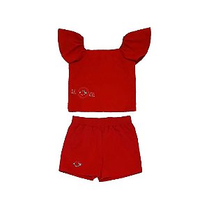 Conjunto Lilica Ripilica Blusa e Short Llca Vermelho