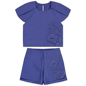 Conjunto Lilica Ripilica Blusa e Short Alto Relevo Lilás